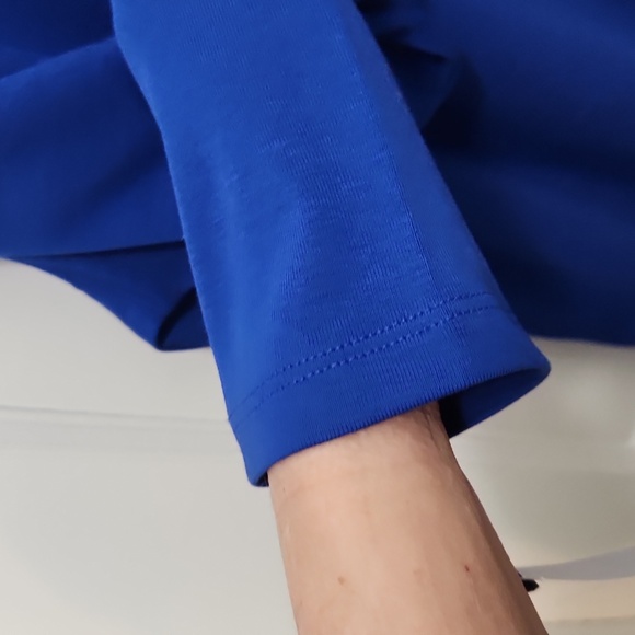 NWT Royal Blue Talbots Pima Cotton Crewneck Longsleeve T-Shirt Size XL - Picture 4 of 6